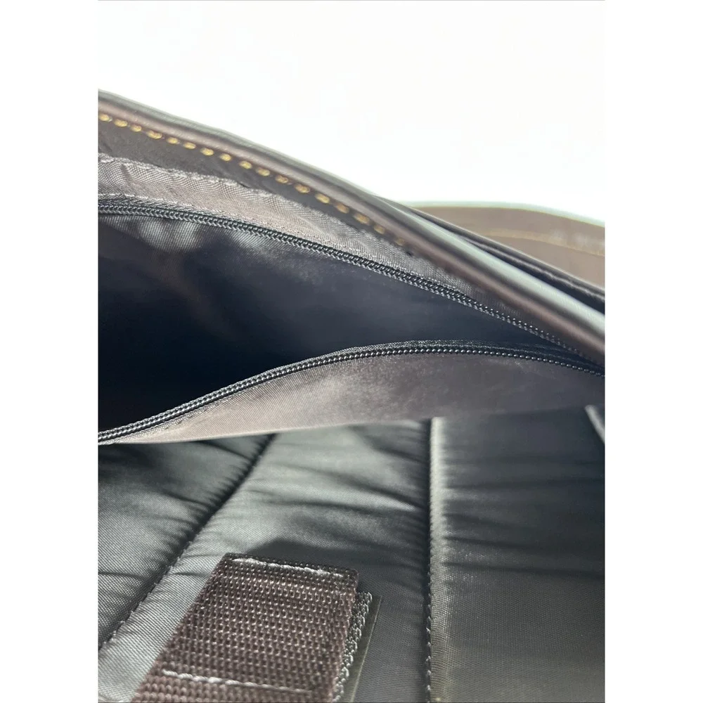 eBags Brown Crossbody Computer Messenger Travel Organizer Multi-Pocket Bag